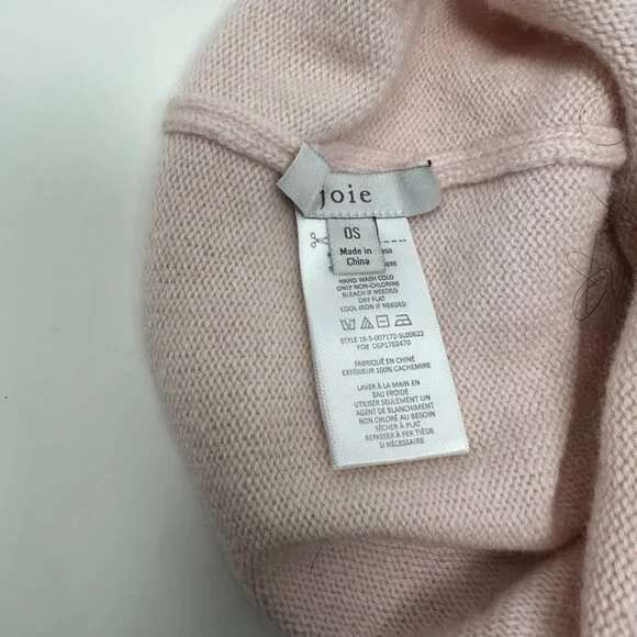 Joie Cashmere Beanie Hat Blush - Picture 4 of 4